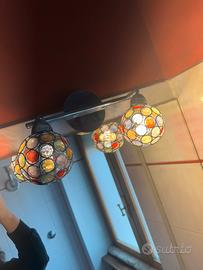 Applique moderna con sfere colorate vetro