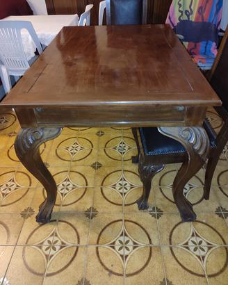 Tavolo Classico in Legno Pregiato + 6 Sedie 