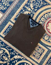 Maglione Tommy Hilfigher cotone e cashmere S marro