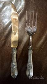 Set di posate placcate argento 800