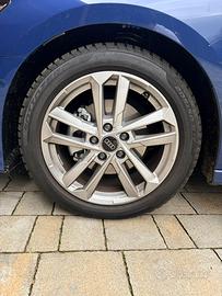 Kit gomme invernali montato su cerchi Audi A3