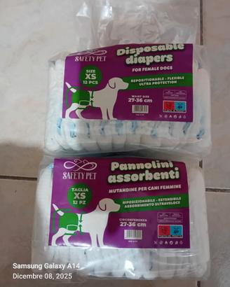 pannolini per cani