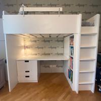 Letto a soppalco IKEA STUVA / SMÅSTAD con scrivani