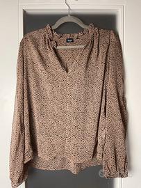 Blusa Trasparente Leopardata
