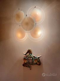lampadario+lampada da parete murano anni 70