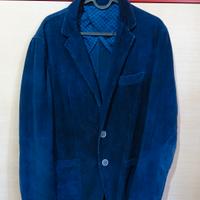 Giacca uomo in velluto Blu Navy a coste strette 50