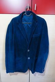 Giacca uomo in velluto Blu Navy a coste strette 50