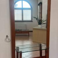 Specchiera con mensola in cristallo