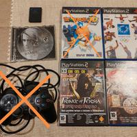 Lotto videogiochi e memory card PS2