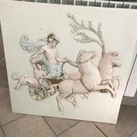 Quadro classico in gesso carro&cavalli