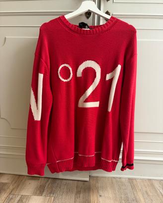 Maglione N°21 originale rosso uomo – Taglia 48 – M