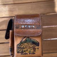 Porta sigarette e accendino IN PELLE, PERÙ