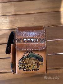 Porta sigarette e accendino IN PELLE, PERÙ