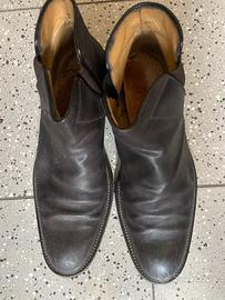 Stivaletti in pelle marrone da uomo