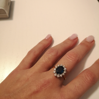 Anello zaffiro e diamanti
