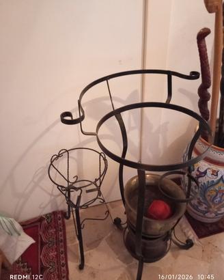 porta vaso in ottone