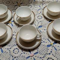 Sei tazze con piattino, vintage 