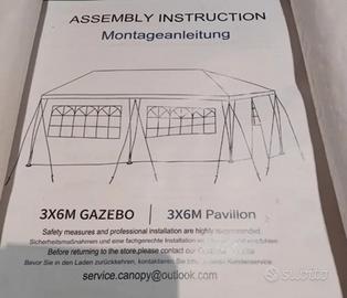 gazebo 3x3 e 3x6 nuovo imballato 