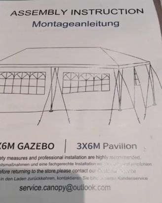 gazebo 3x3 e 3x6 nuovo imballato 