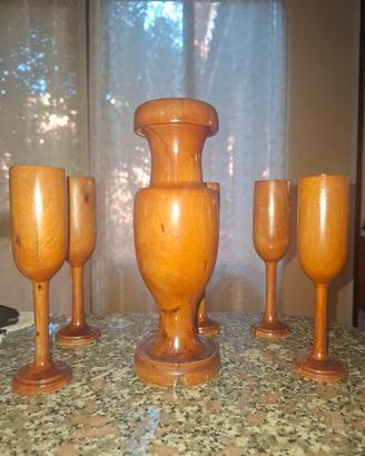 Set in legno di ginepro