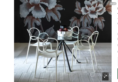 4 Poltroncine sedie DRIADE SISSI bianche