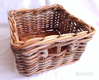 ✅Cesto in Vimini Portaoggetti Shabby Chic