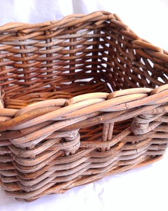 ✅Cesto in Vimini Portaoggetti Shabby Chic