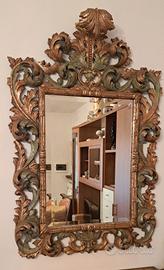 Specchiera antica con cornice in legno