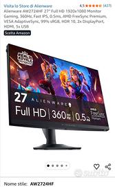 monitor alienware 360hz FHD
