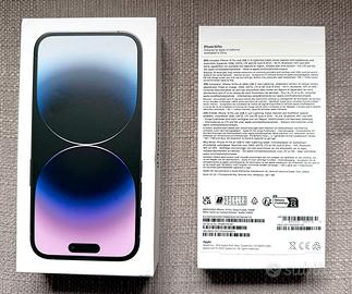 Scatola originale per iPhone 14 Pro con accessori