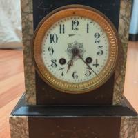 orologio in marmo e bronzo dorato