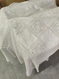 copriletto uncinetto 280x240 cm+80 cm