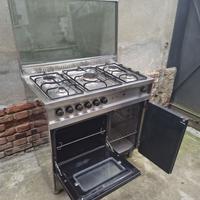 Cucina GAS LOFRA Inox 5 Fuochi Forno Acciaio GPL