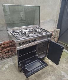Cucina GAS LOFRA Inox 5 Fuochi Forno Acciaio GPL
