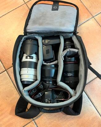 Canon EOS 6D Mark II + 4 obiettivi + flash - kit