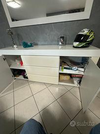 Madia bianca laccata