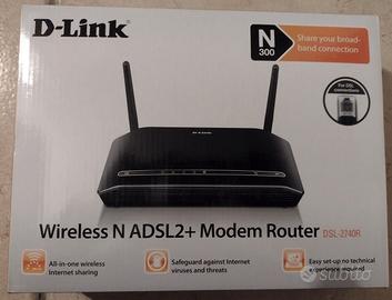 MODEM ROUTER+WIRELESS N ADSL2 D-LINK. IN OMAGGIO F