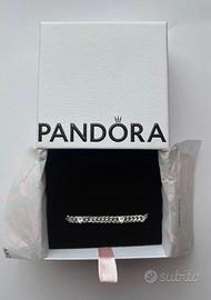 Bracciale Pandora Catena Maglia Cubana con Cuori A