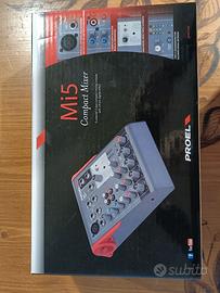 MI5 - Mixer PROEL ultracompatto a 5 canali e 2 bus