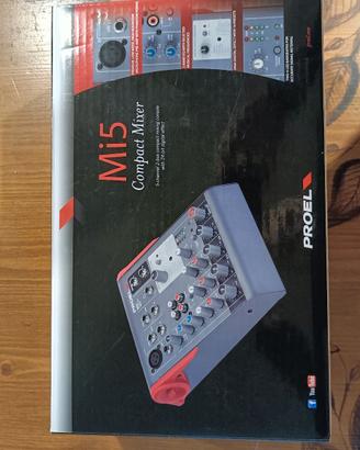 MI5 - Mixer PROEL ultracompatto a 5 canali e 2 bus