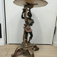 Tavolino in legno con moresco 