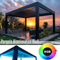 Pergola bioclimatica motorizzata 3x4 antracite LED