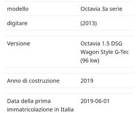 SKODA Octavia 3ª serie - 2019