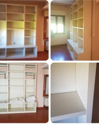 libreria tv in legno laccato 