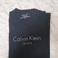T-shirt calvin klein jeans uomo nera aderente