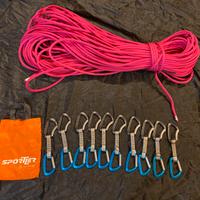 CORDA ARRAMPICATA DINAMICA 80m 9,4mm BEAL e RINVII