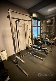 Rack bilancere professionale con macchina cavi