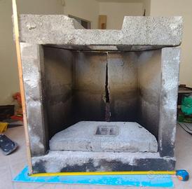 Struttura camino a legna 95x95x50