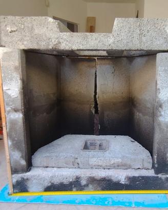 Struttura camino a legna 95x95x50