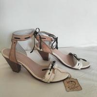 Sandali vintage Diesel donna pelle beige 40 nuovi